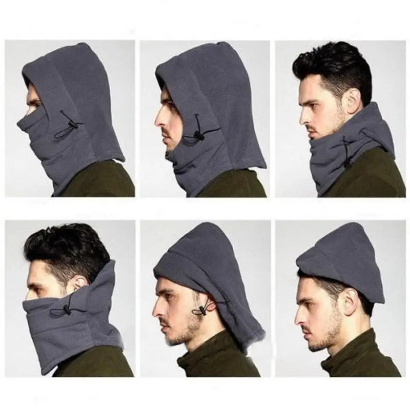 3-in-1 Wintermütze mit Kapuze und Schal