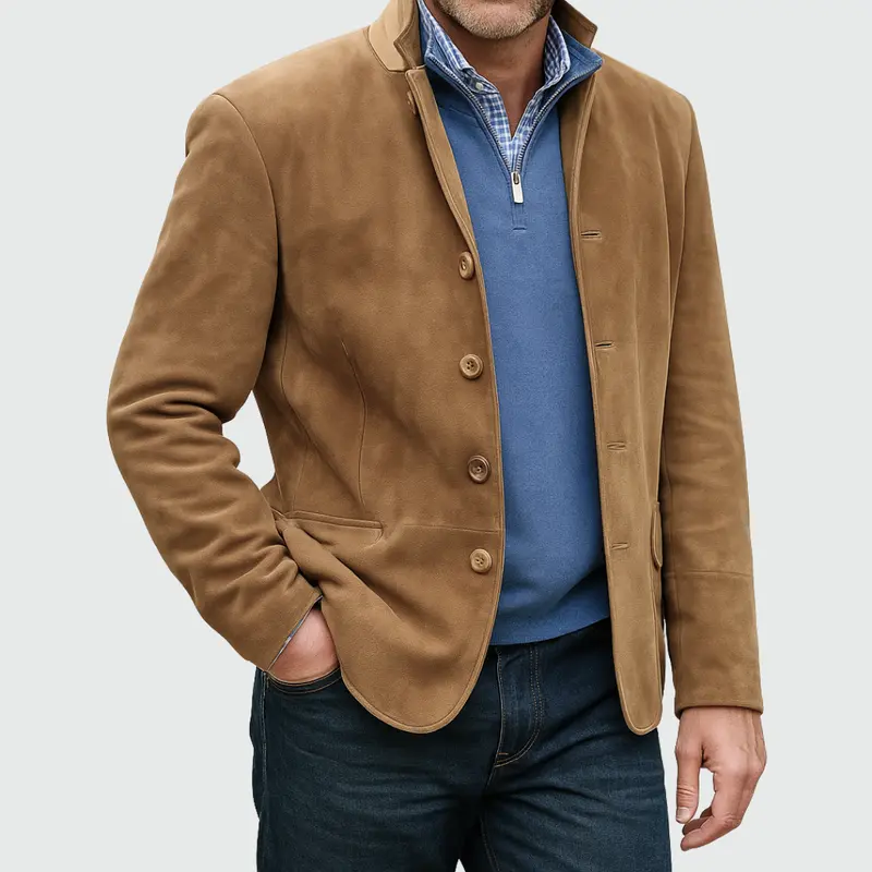 Aberley - Weiche Jacke mit Knopfleiste