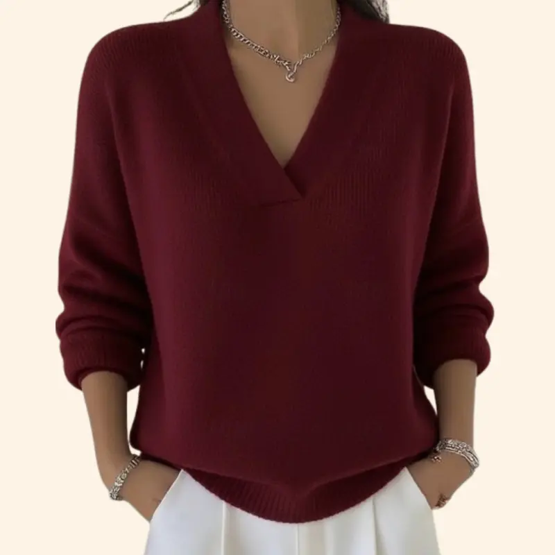 Abigail | V-Ausschnitt Seitlich Gerafft Bluse