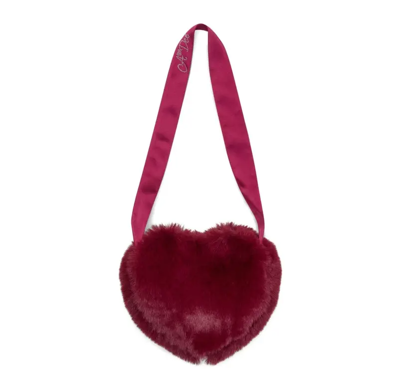 A’Dee - Alma fur heart bag deep cherry