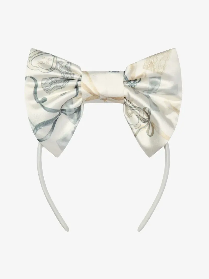 A’Dee - printed bow headband snow white
