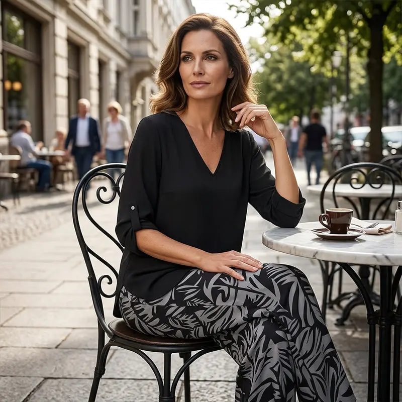 Aivella | Elegantes Damen-Set mit Musterhose