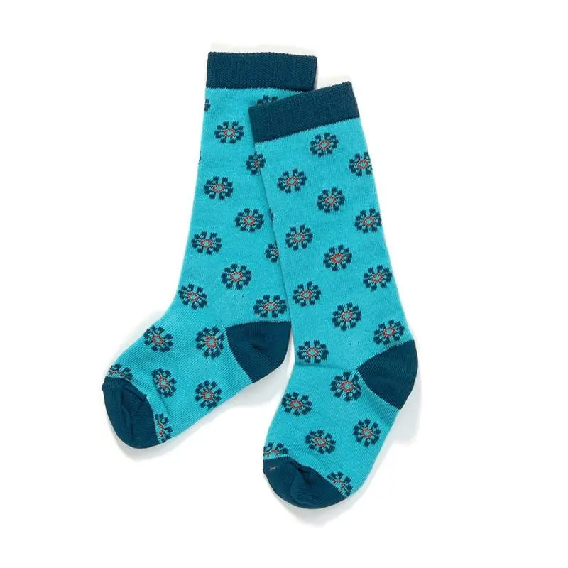 Alba of Denmark - Gary Knee Socks Blue Flower