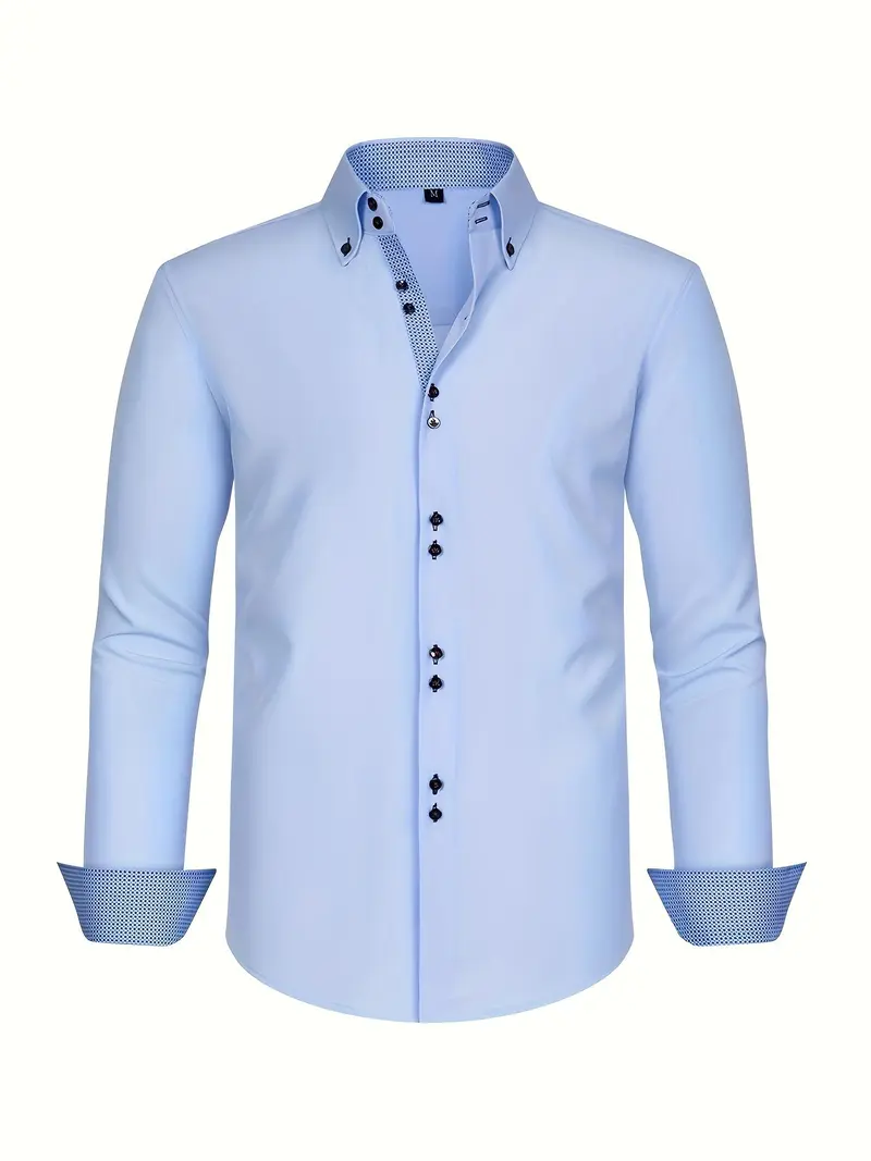 ALBERTO | ELEGANTE LEICHTE HEMD MIT KONTRASTDETAILS