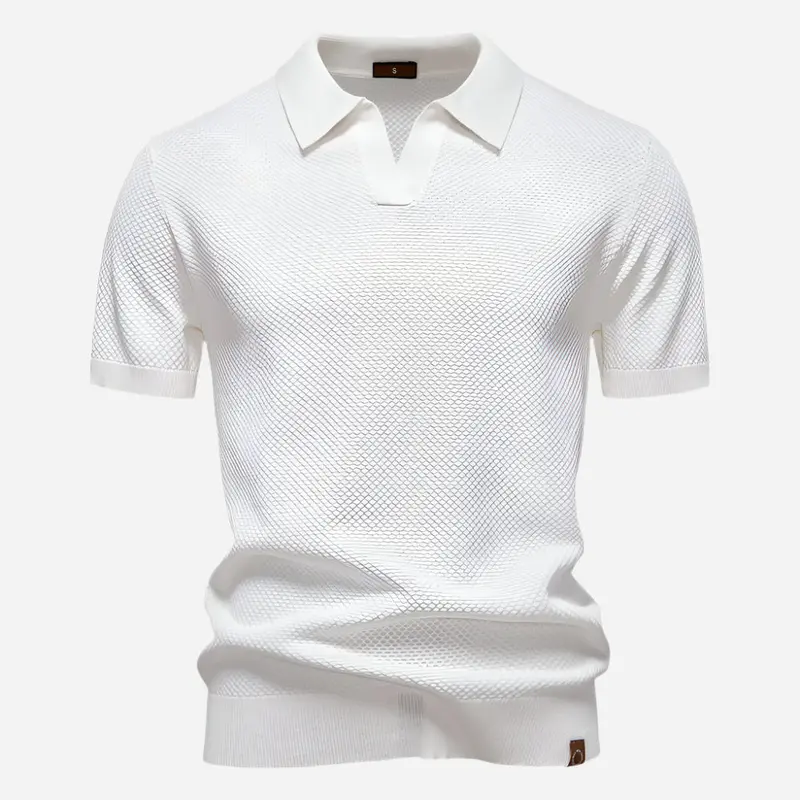 Aldric | Herren Kurzarm Poloshirt mit Strukturmuster
