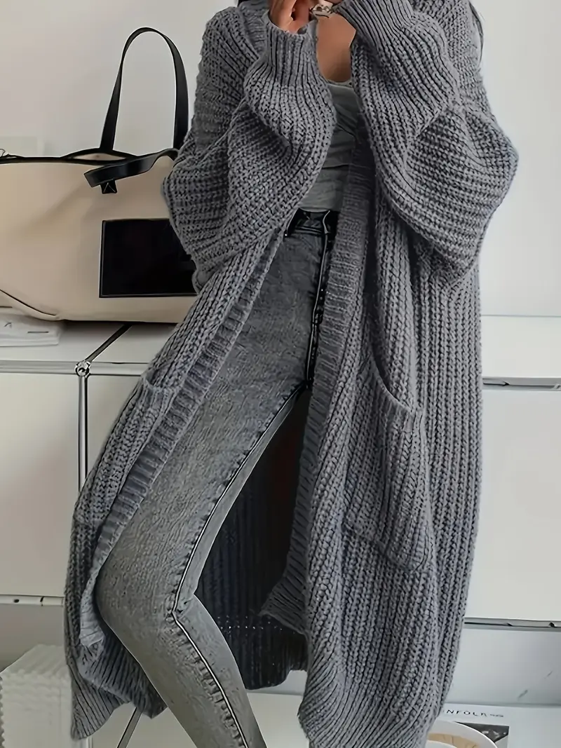 Aldvina | Damen Lange Strickjacke Oversize