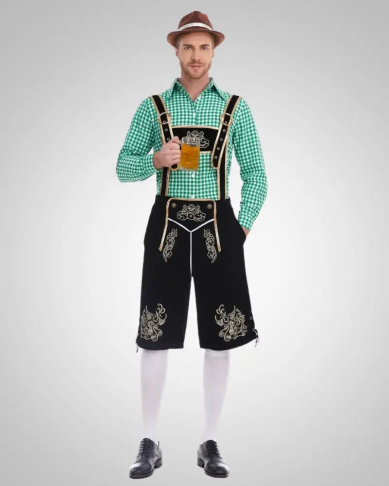 Alexander | Herren Lässig Oktoberfest Lederhose