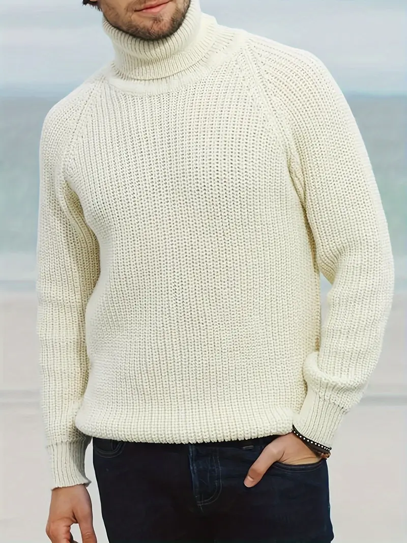 Alexander | Herren Warmer Strickpullover mit Rollkragen für den Winter