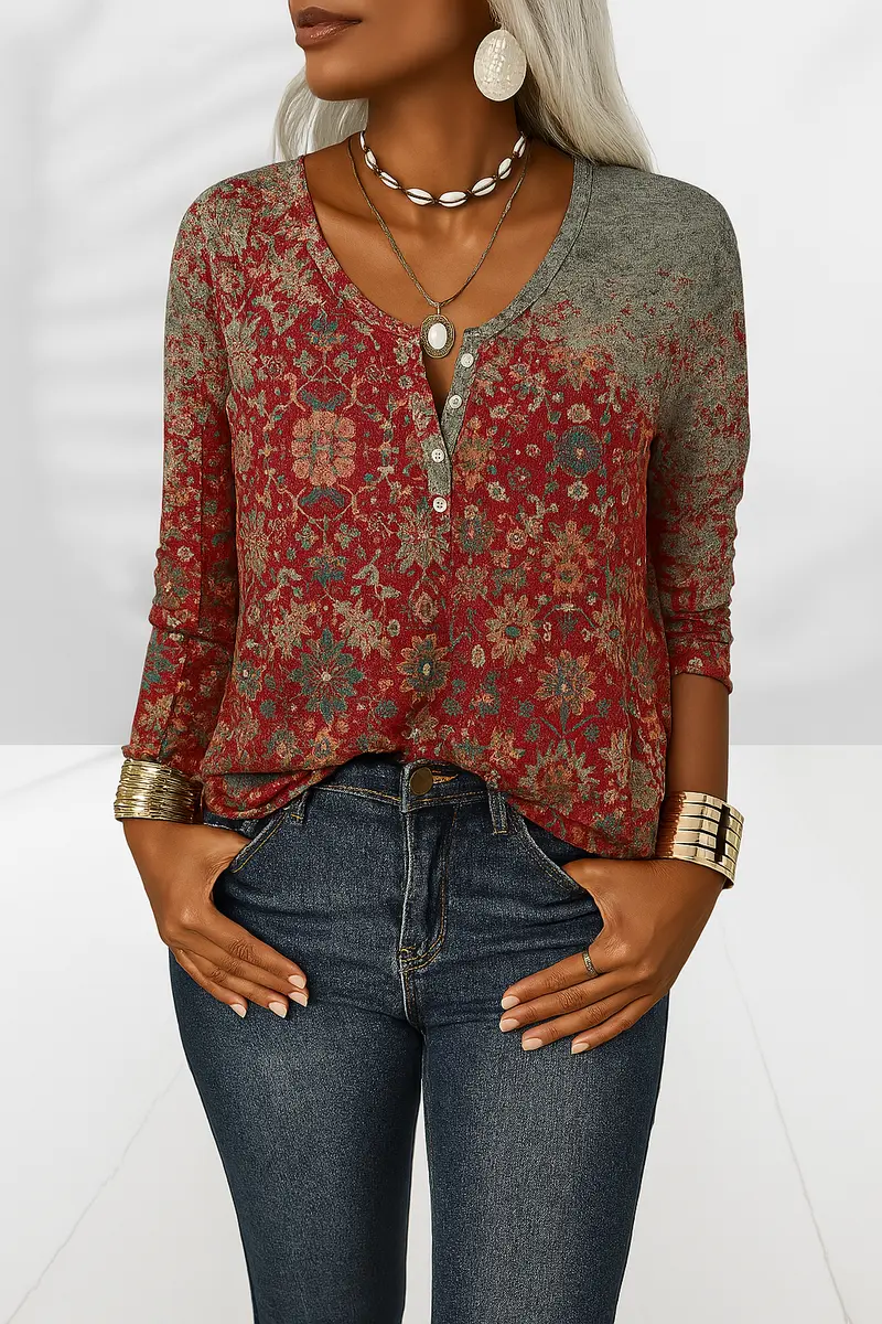 Alina - Elegante Boho-Bluse