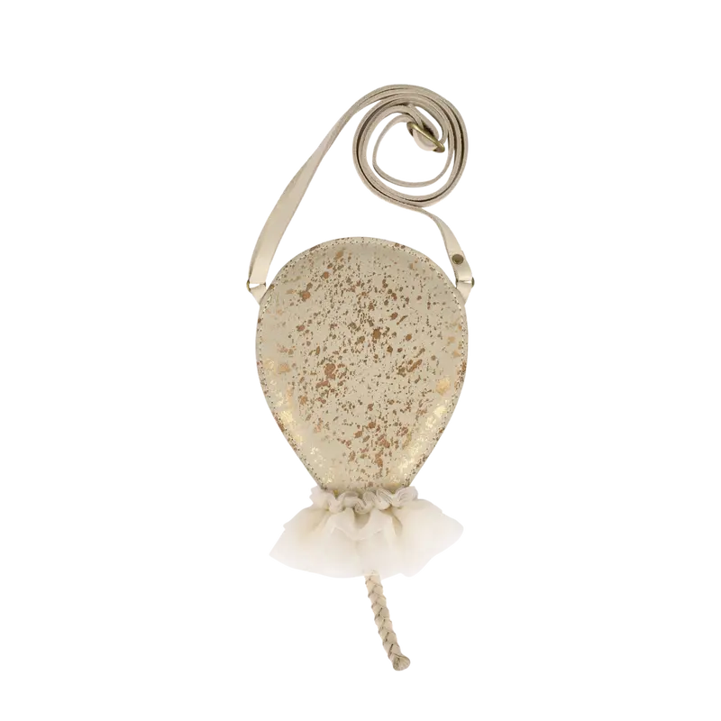 Alja Purse | Balloon | Cream Metallic Suede