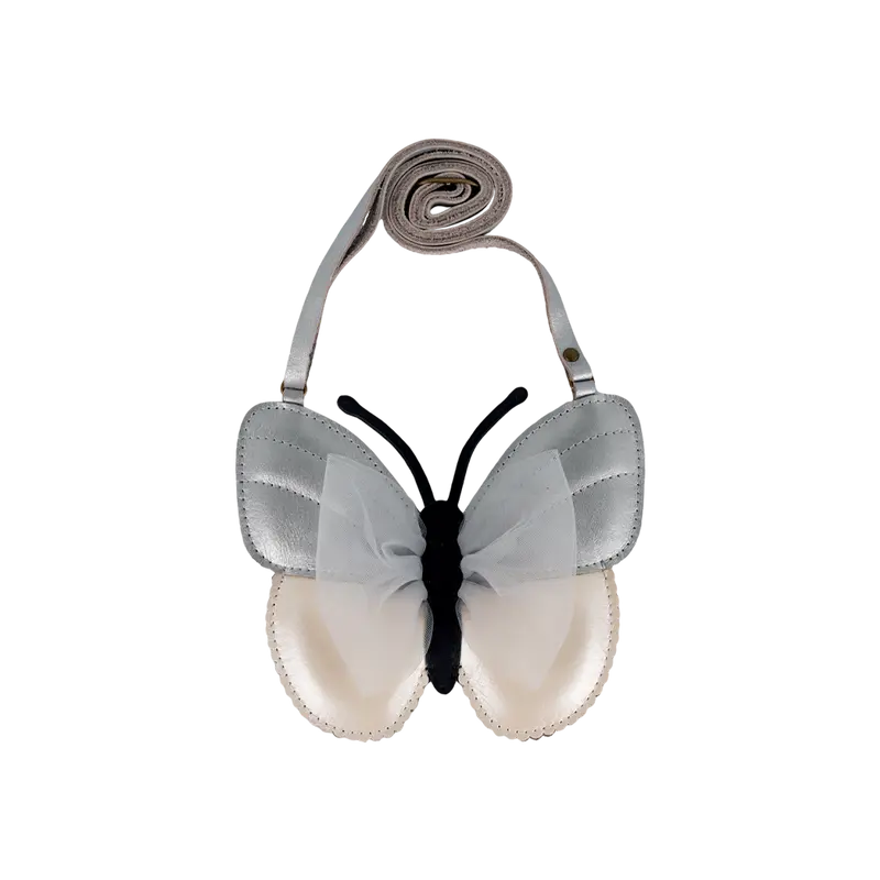 Alja Purse | Vlinder | Silver Grey Metallic Leather