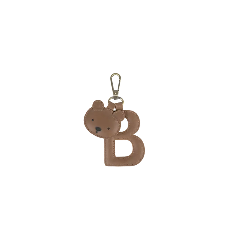 Alphabet Keychain Large | B | Cognac Classic Leather