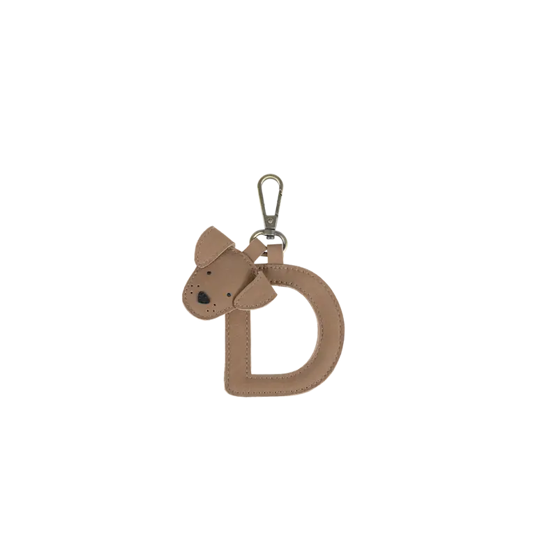 Alphabet Keychain Large | D | Truffle Nubuck