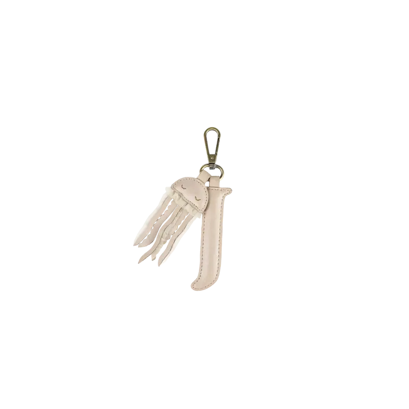 Alphabet Keychain Large | J | Powder Metallic Nubuck