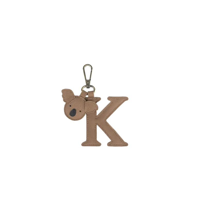 Alphabet Keychain Large | K | Truffle Nubuck