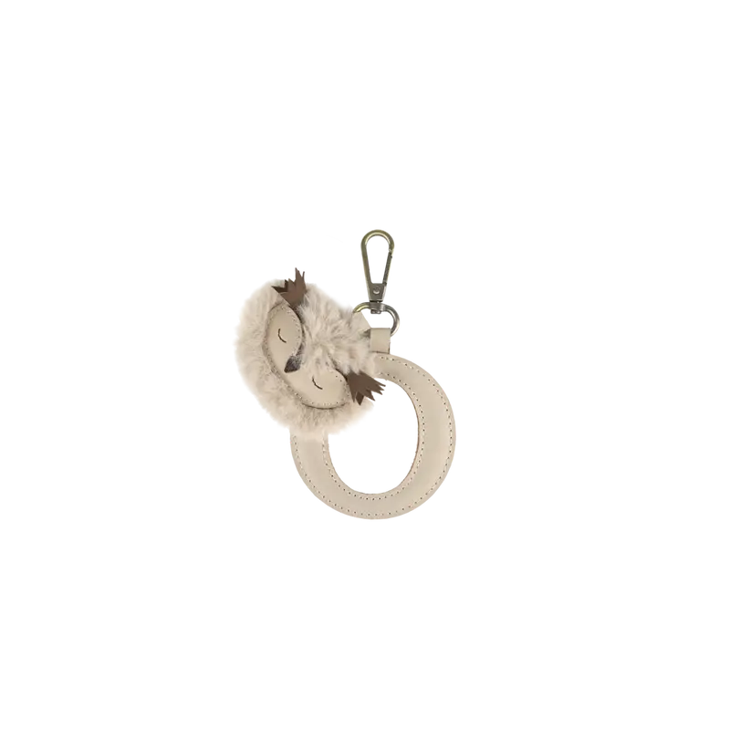 Alphabet Keychain Large | O | Ivory Classic Leather
