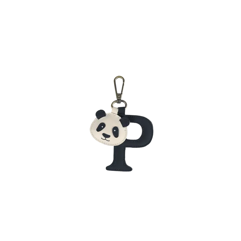 Alphabet Keychain Large | P | Navy Nubuck
