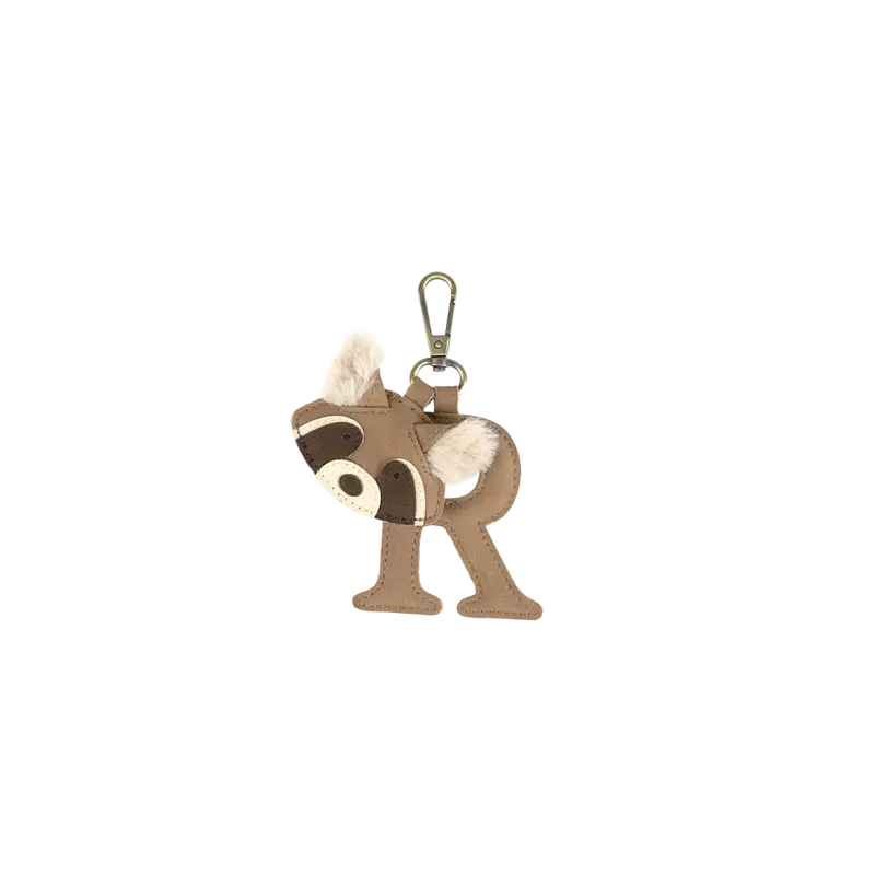 Alphabet Keychain Large | R | Truffle Nubuck