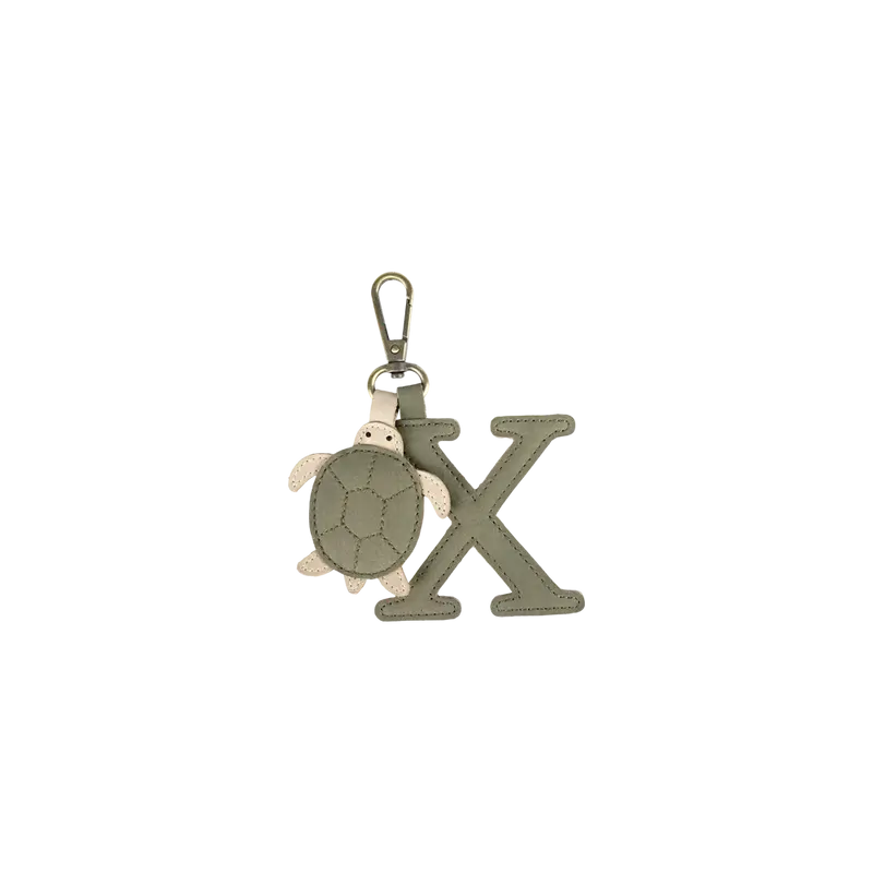 Alphabet Keychain Large | X | Stone Nubuck