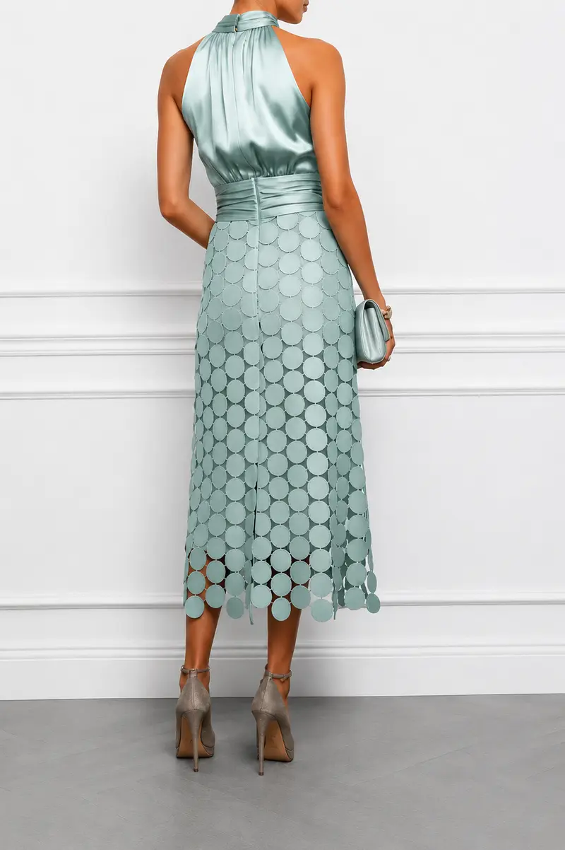 Amabel - Luxuriöses Neckholder-Midikleid