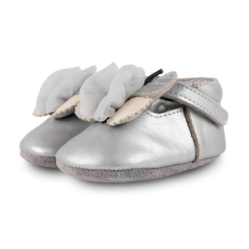 Amdy Shoes | Silver Grey Metallic Leather