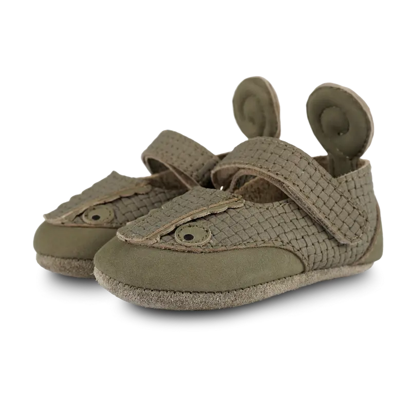 Amigu Shoes | Chameleon | Stone Square Stamped Nubuck