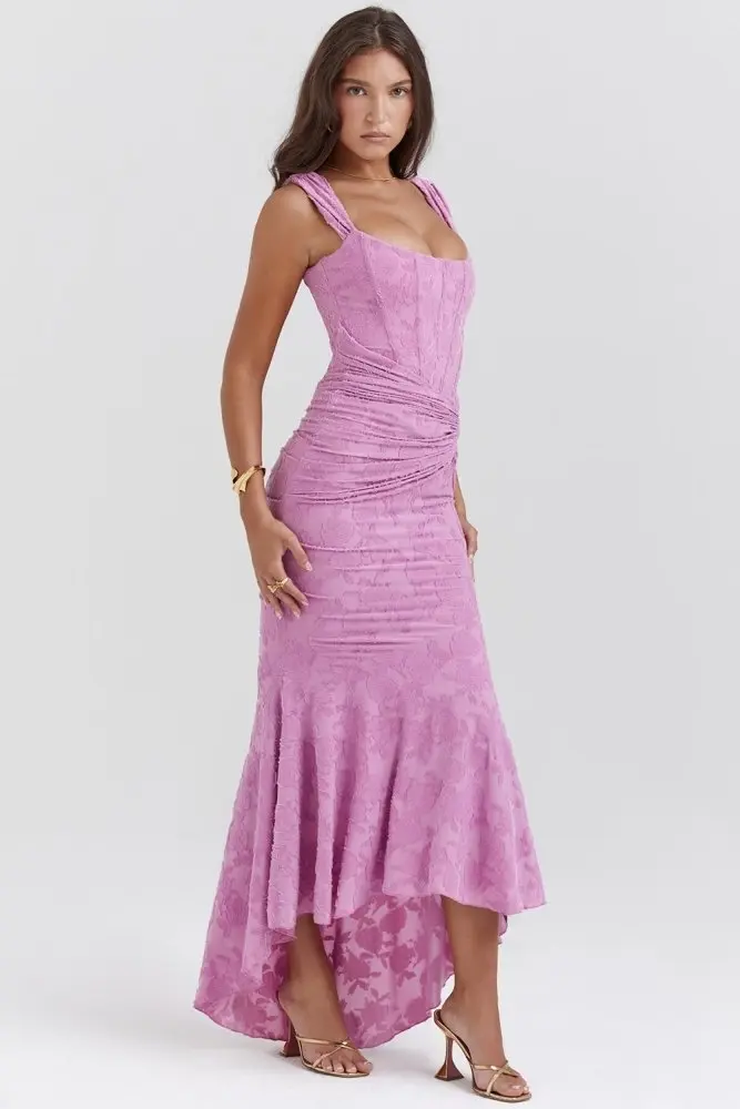 Amira | Damen Maxikleid Raffiniert Elegant Fließend