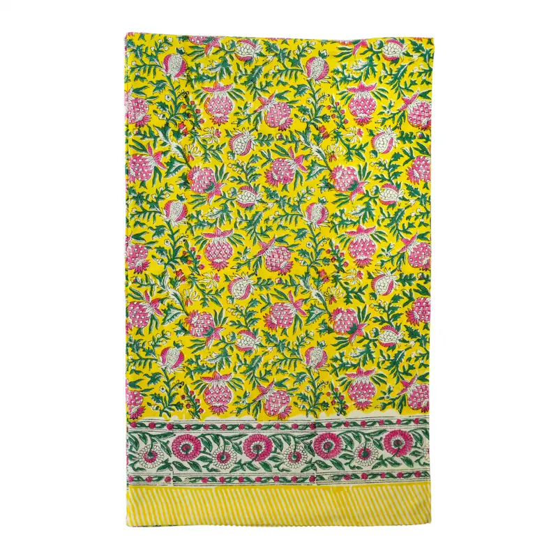 Anaar Bagh Hand Block Printed Tablecloth