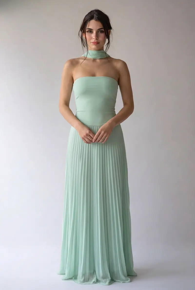 “Anastasia” Halterneck Maxi Dress