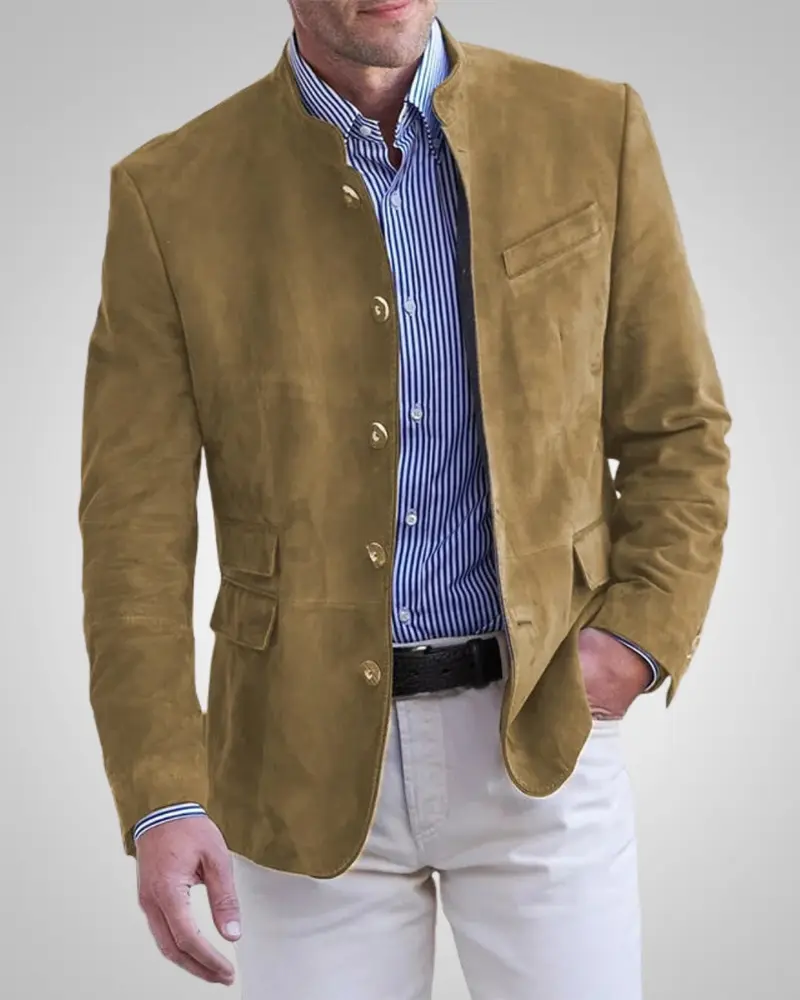 Andreas | Herren Klassische Wildleder-Blazerjacke