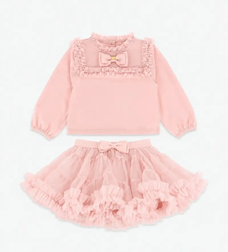 Angels Face - tulle rok set blush
