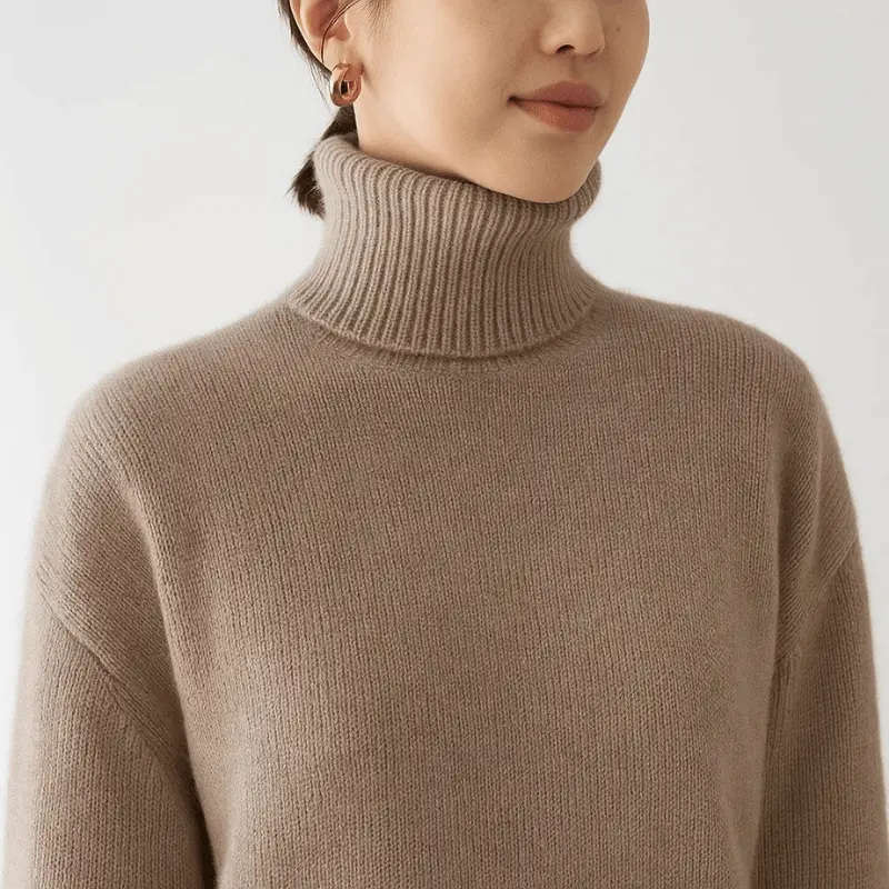 Ania | Damen Weicher Oversized Rollkragenpullover