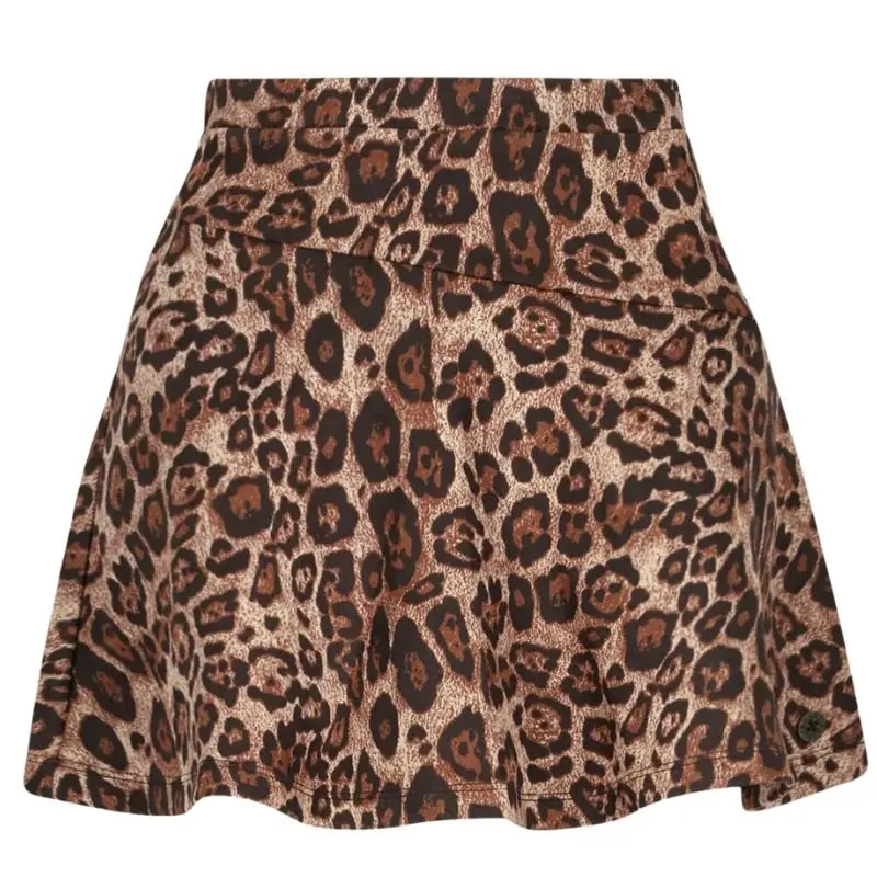 Animal geprinte ruffle rok Stine