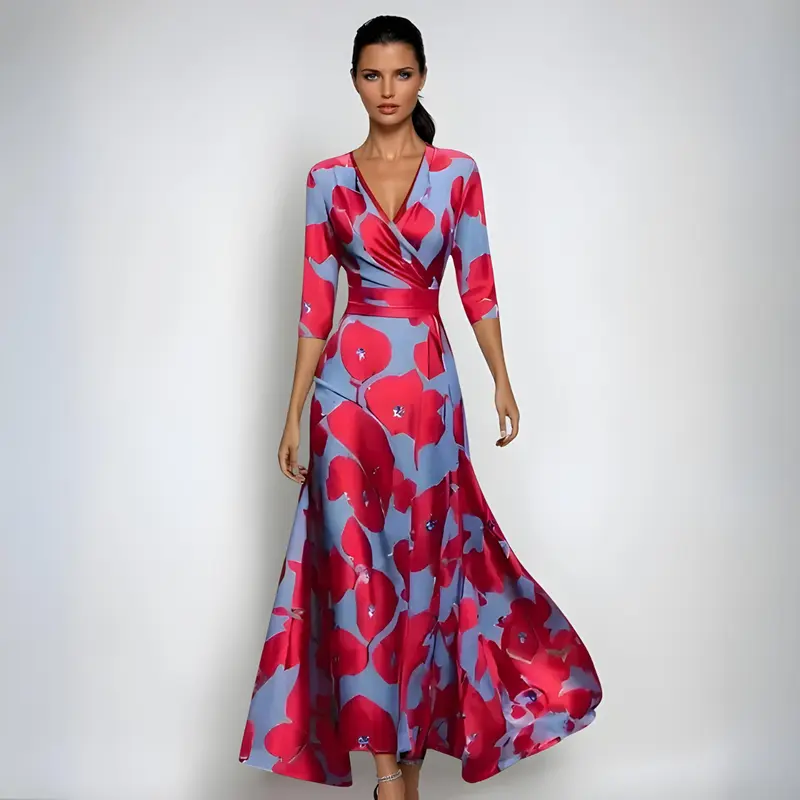 Annemiek – Luxuriöses Blumen Kleid