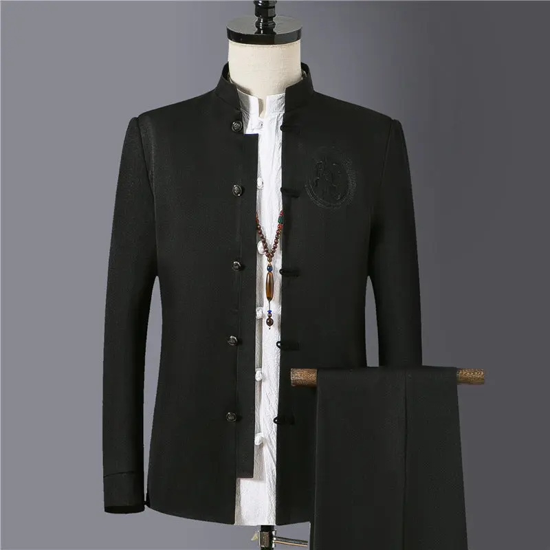 Anton | Herren Mandarin Jacke mit Stehkragen