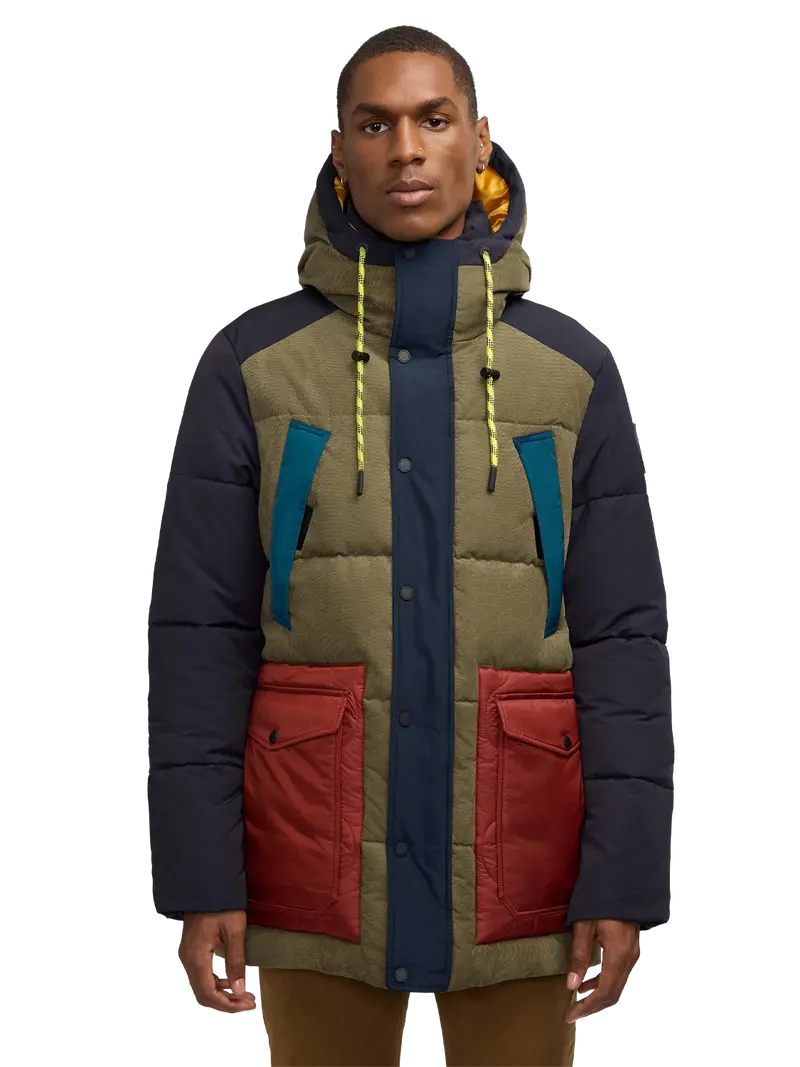 Arza Mixed Media Quilted Parka