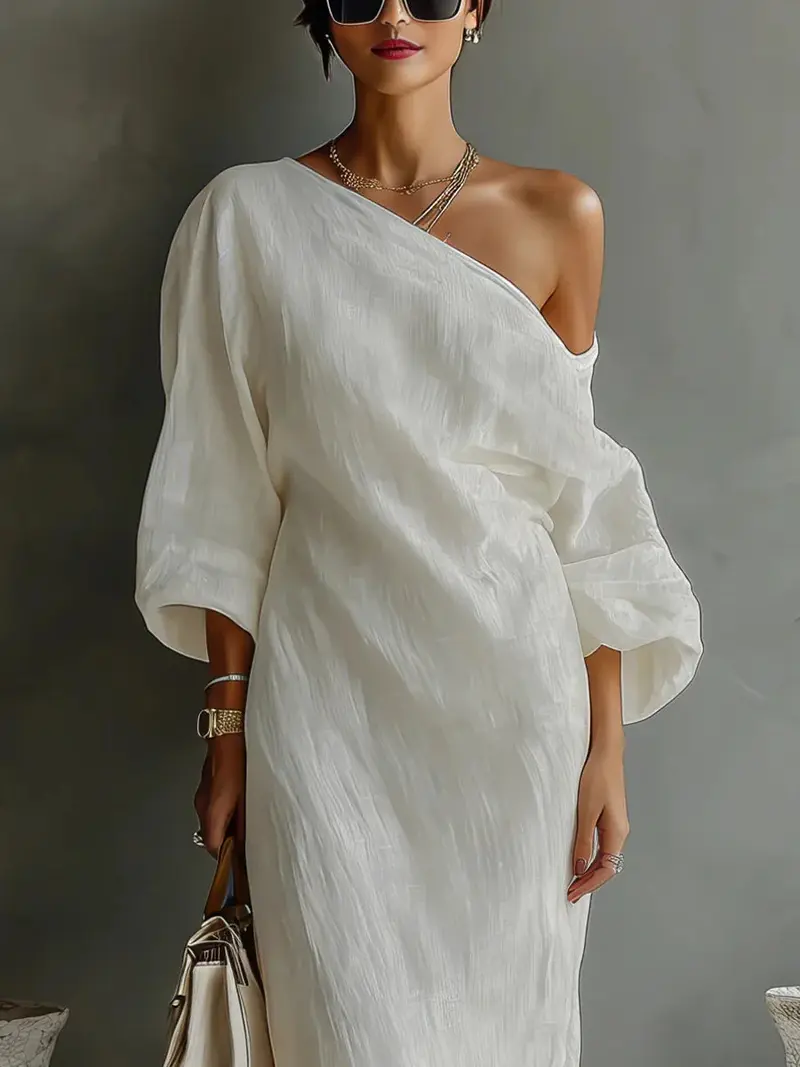 Asymmetrisches One-Shoulder-Maxikleid für Damen