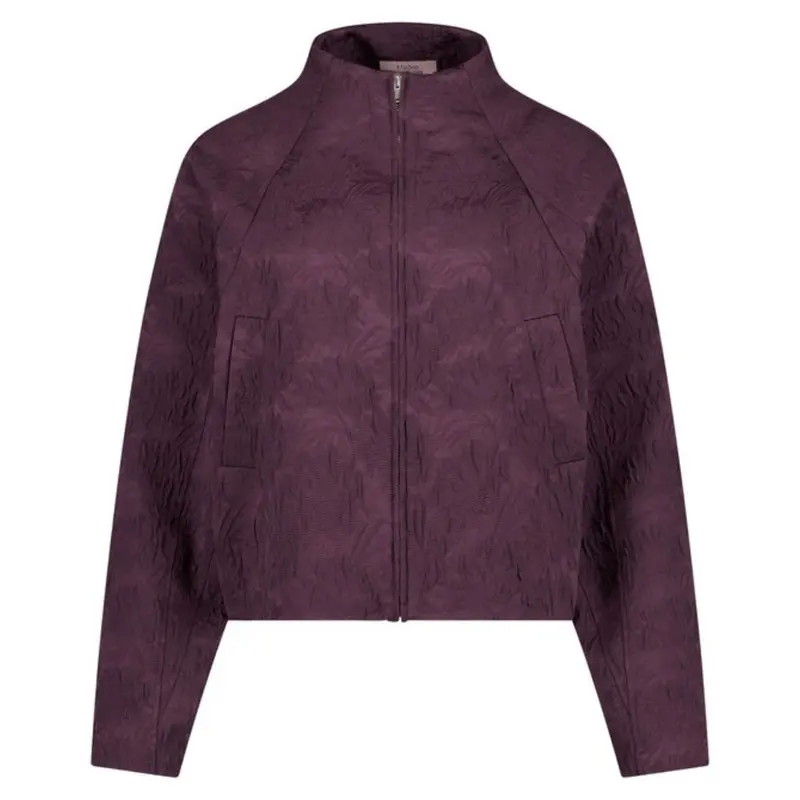 Aubergine flower bomber jacket Mels