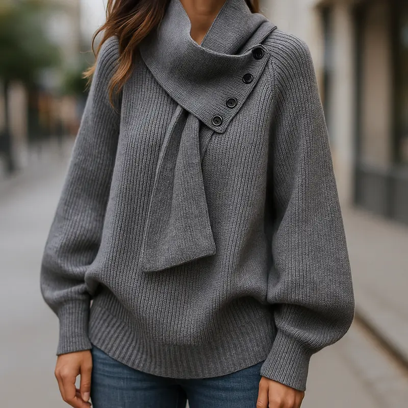 Aurelia Scarf-Neck Knit