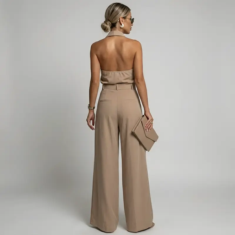 Ava | Neckholder Kragen Jumpsuit