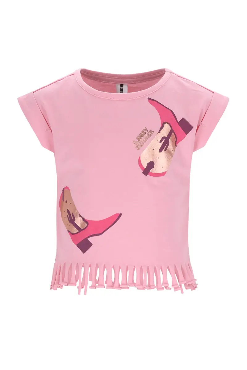 B.Nosy - Tikki T-shirt candy roze