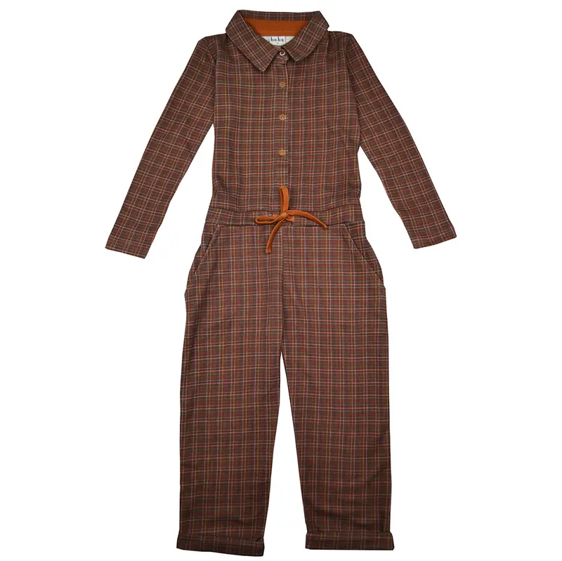 Baba Kidswear - Aster Jumpsuit Brown Check