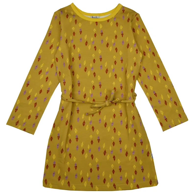 Baba Kidswear - Longsleeve Dress Funny Squares
