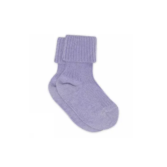 Baby Socks Rib Cotton Violet Tulip