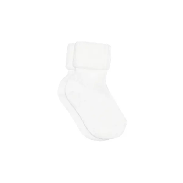 Baby Socks Rib Cotton White