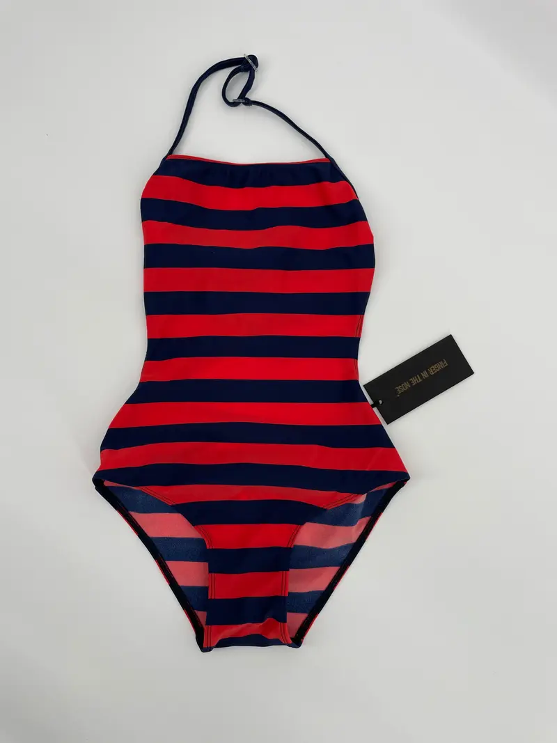 Badpak Rood Blauw Gestreept Maat 122