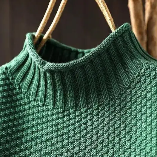 Barbara | Damen Oversized Hohem Kragen Pullover