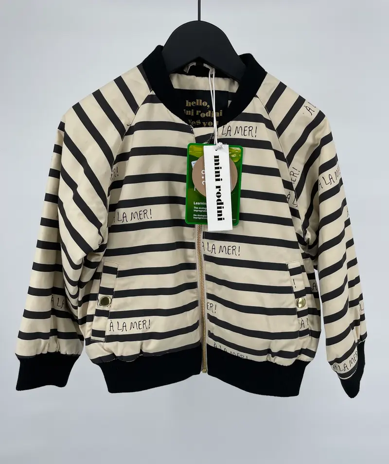 Baseball Jas Beige Zwart A La Mer Maat 116 / 122