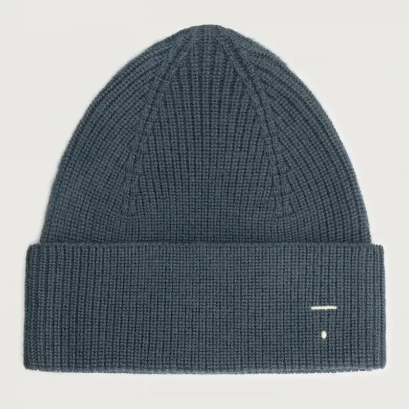 Beanie Knitted Blue Grey