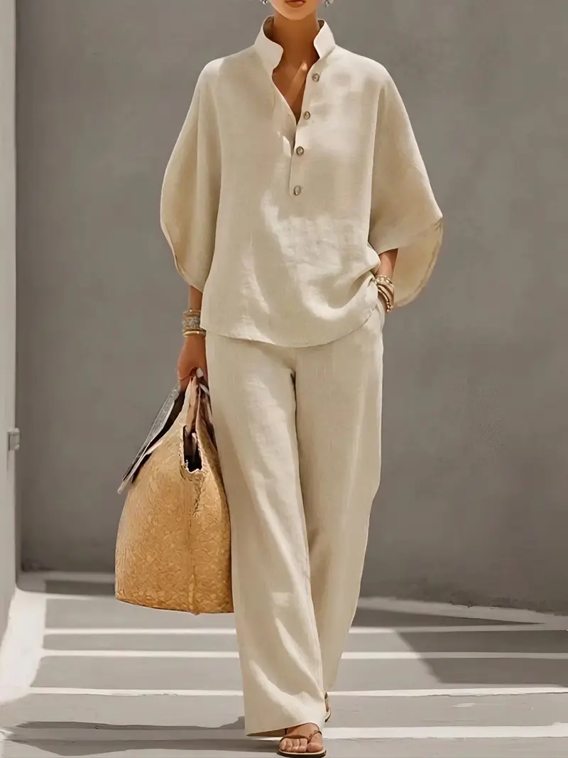 Beatrice | Damen Zweiteiler Set mit weiter Hose